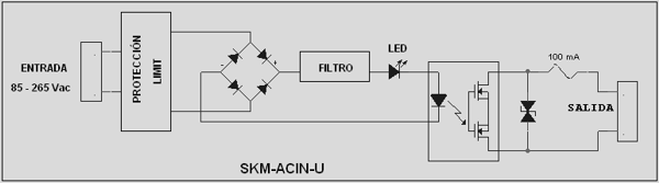 AC voltage detector. Din rail.