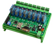 Caja de 8 Reles IP Modulo de 8 reles IP. Control Ethernet